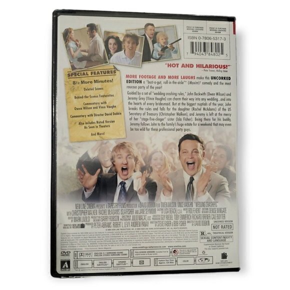 Wedding Crashers‎ DVD, Uncorked Edition, Owen Wilson Vince Vaughn NEW SEALED - Picture 2 of 2